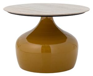 Жълта кръгла масичка за кафе с керамичен плот ø 60 cm Lecco – Bloomingville