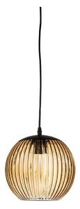Кафяво стъклено LED висящо осветително тяло ø 23 cm Sybia – Bloomingville