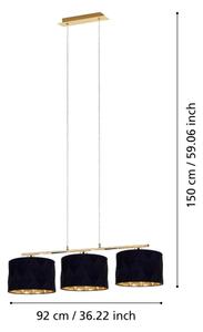Eglo 39225 - Полилей с кабелно окачване DOLORITA 3xE27/60W/230V