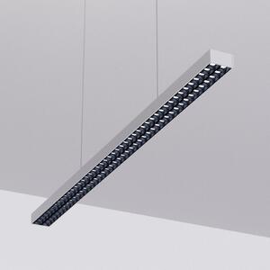 Arcchio LED офис висяща лампа Jolinda, сребърна, 118cm, нагоре/надолу, Сив, кабинет / офис, Метал, Модерен