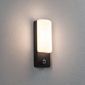 Paulmann LED лампа за външна стена Bonnie, алуминий, антрацит, сензор, Черен, Алуминий