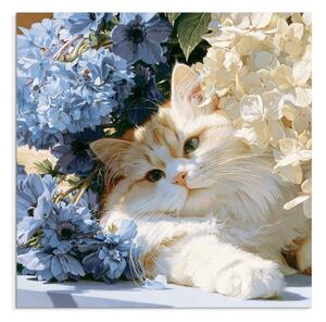 Печатна върху платно картина 32x32 cm Floral Feline – Styler