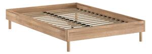 Двойно легло 140x200 cm от масивен дъб без табла с включена подматрачна рамка в естествен цвят Forrest – Vipack