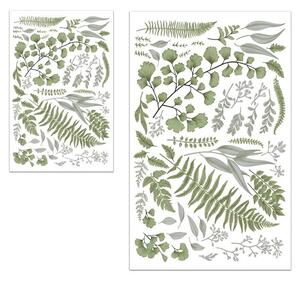 Зелени/кремави килими за баня в комплект 2 бр. 60x100 cm Floral – Mila Home