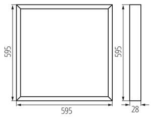Kanlux 39234 - LED панел за окачен таван BLINGO AIO LED/38W/230V 60x60 cm CRI 90