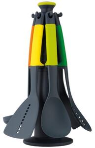 Комплект прибори за готвене Joseph Joseph 10118 Elevate™, 7 части, 200°C, Без BPA, Стойка, Многоцветен