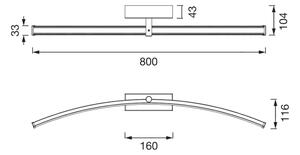 Osram - LED осветление за огледало за баня PLUTON LED/15W/230V 80 cm 3000/4000K IP44 хром