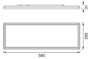 Osram - димируемо LED таванно осветително тяло PLANON EASYFIX LED/24W/230V IP54 черно + с дистанционно управление