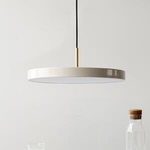 UMAGE LED висяща лампа Asteria Medium перла/месинг Ø 43 cm, Затъмняване, Бежов, Дневна/трапезария, Метал, Дизайн