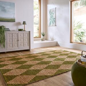 Килим, Effie Diamond Jute Flair Rugs, маслиненозелен, 160x230 см