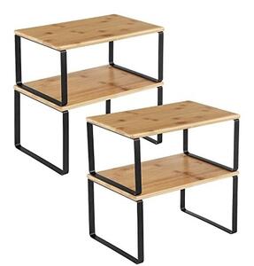 Комплект 4 кухненски рафта, Songmics, Антично черно, 30x20x15 см