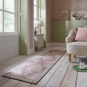 Килим пътека, Briony Traditional Flair Rugs, розов, 60x230 см