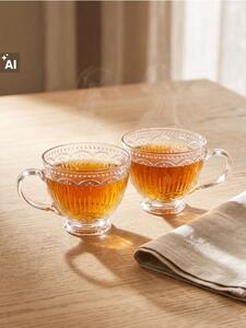 Sinsay - Стъклени чаши с релефен десен 2 pack - clear