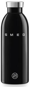 Термо бутилка SMEG Clima 50's Style WBF01BL, 500 мл, Херметично затваряне, Двустенна, Неръждаема стомана 18/8, Черен