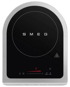 Преносим индукционен котлон Smeg PIC01BLMEU, 2100 W, Керамично стъкло, Таймер, LED дисплей, Черен мат
