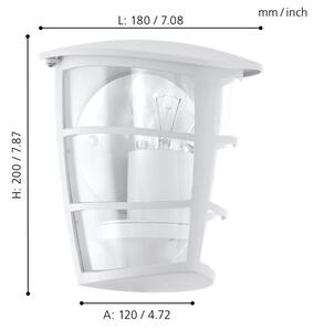 Eglo 93403 - LED Екстериорен аплик ALORIA 1xE27/8,5W/230V IP44