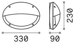 Ideal Lux - Външно стенно осветително тяло POLAR 1xE27/23W/230V IP66 черно