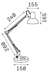 Ideal Lux - Настолна лампа 1xE27/42W/230V черна