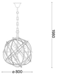 Ideal Lux - Полилей на верига KONSE 7xE27/60W/230V