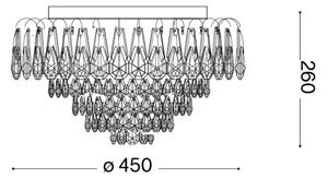Ideal Lux - LED Кристална плафониера MAGNOLIA 7xG9/3W/230V