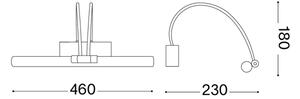 Ideal Lux - LED Лампа за картина BOW LED/4,6W/230V 46 см CRI 90 златист