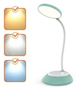 LED Димируема акумулаторна настолна лампа VISUA LED/5W/5V 3000-5000K тюркоаз