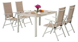 Градински комплект за 4 лица от поливо дърво Verona Garden Point beige