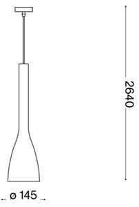 Ideal Lux - Полилей на кабел FLUT 1xE27/60W/230V Ø 14,5 см черен