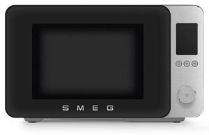 Комбинирана микровълнова фурна с горещ въздух SMEG Collezione MOC02BLMEU, 900W, 27 л, 25 програми, Плавно затваряне, Индивидуални настройки, Черен мат