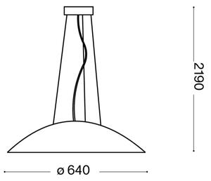 Ideal Lux - Полилей на кабел LENA 3xE27/60W/230V Ø 64 см, бял