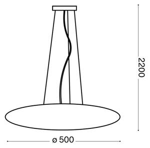 Ideal Lux - Полилей на кабел GLORY 3xE27/60W/230V Ø 50 см, бял
