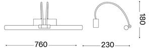 Ideal Lux - LED осветително тяло за картини BOW LED/8W/230V лъскав хром