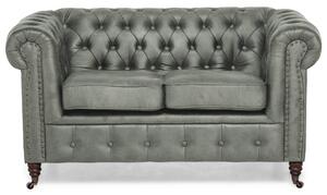 Диван Chesterfield във винтидж зелено, двуместен 150х86х80 см