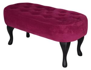 Пейка diYana капитонирана в цвят вишна, 84x42x38 см