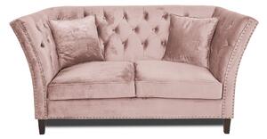 Двуместен диван Chesterfield Queen в цвят розов жасмин, 175/92/92 см