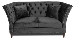 Двуместен диван Chesterfield Queen в тъмносиво, 175/92/92 см