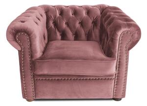 Фотьойл Chesterfield в рустик розов цвят 94х90х66 см
