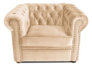 Фотьойл Chesterfield в бежов цвят 94х90х66 см