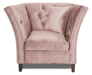 Фотьойл Chesterfield Queen в цвят розов жасмин, 107/92/90 см
