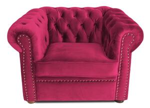 Фотьойл Chesterfield в цвят вишна 94х90х66 см