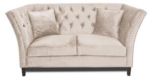 Двуместен диван Chesterfield Queen в бежово, 175/92/92 см