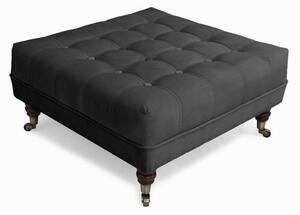Табуретка за крака Chesterfield в цвят сиво, 70х70х32 см