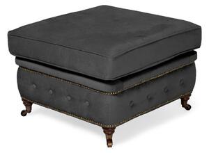 Табуретка Chesterfield в цвят сиво, 75х70х45 см