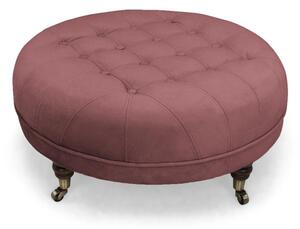 Табуретка за крака Chesterfield в цвят рустик розово, 80х80х32 см