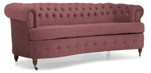 Диван Chesterfield Овал в цвят рустик розово, четириместен 230х86х80 см