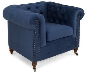 Фотьойл Chesterfield в цвят петрол, 94х86х80 см