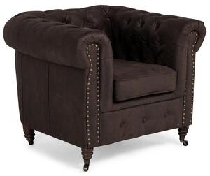 Фотьойл Chesterfield в цвят винтидж кафяво, 94х86х80 см