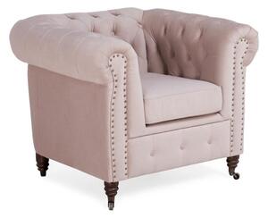 Фотьойл Chesterfield в цвят розов жасмин, 94х86х80 см