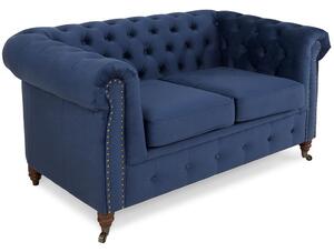 Диван Chesterfield в цвят петрол, двуместен 150х86х80 см