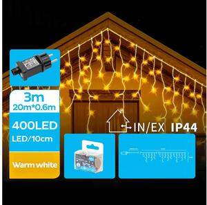 BRILAGI - Външен LED гирлянд, 400 LED / 8 функции, 23 x 0,6 m, IP44, топла бяла